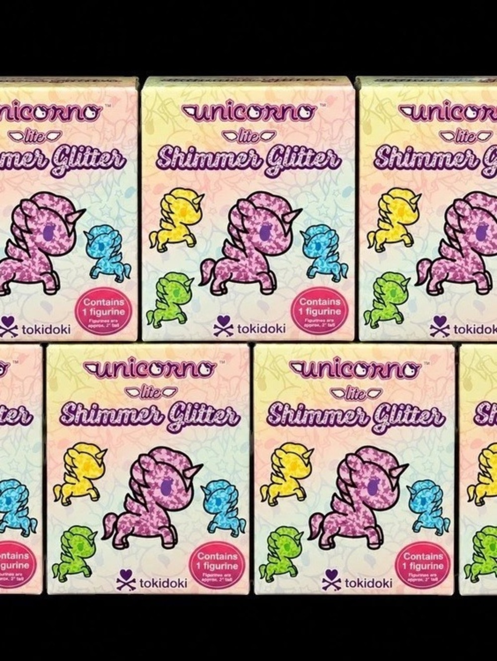 Tokidoki Unicorno Lite Shimmer Glitter Blind Boxes – 7 New & Sealed